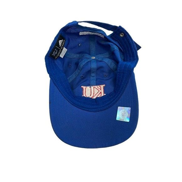 Adidas Kansas Jayhawks KU Basketball Strapback Cap OS Official Sideline NCAA NWT - Picture 5 of 6